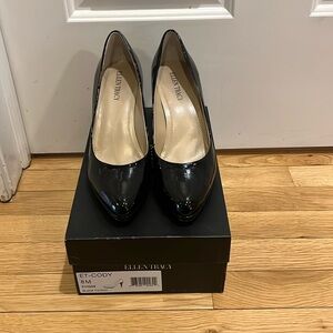 Ellen Tracy black patent pumps.